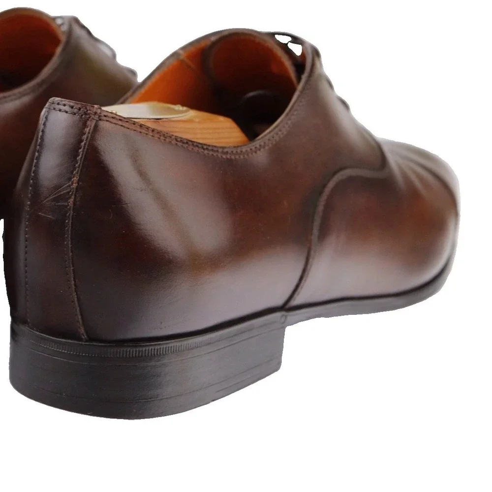 Allen Edmonds Park Avenue Mens 8.5D Dark Chili Leather Cap Toe Oxford Shoes 5737